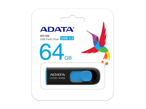 Memorii USB - Memorie USB ADATA DashDrive UV128 64 GB, USB 3.2, Negru