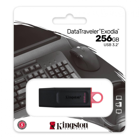 Memorie USB Kingston DataTraveler Exodia 256GB, USB 3.2, Negru [2]