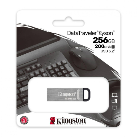 Memorie USB Kingston DataTraveler Kyson 256GB, USB 3.2, Argintiu [2]