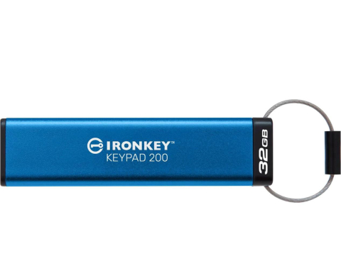 Memorii USB - Memorie USB Kingston Keypad 200 32 GB, USB 3.2, Albastru