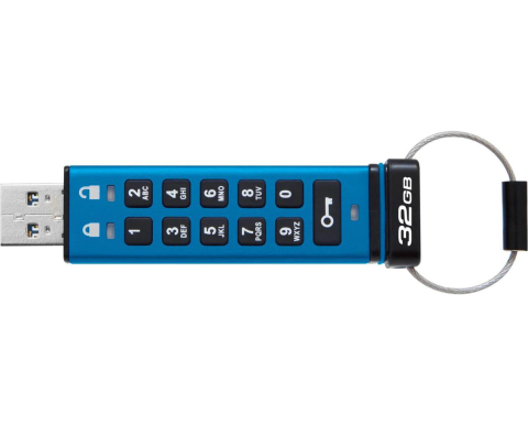 Memorie USB Kingston Keypad 200 32 GB, USB 3.2, Albastru [1]