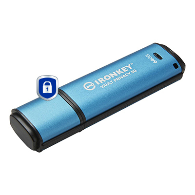Memorie USB Kingston Vault Privacy 50 64 GB, USB Type-A, Negru [2]