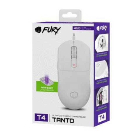 Mouse - Mouse Optic Natec by Genesis Fury Tanto T4, RGB LED, USB-A, Chalck White