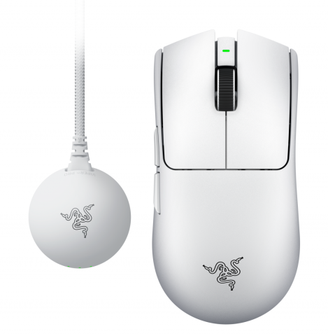 Mouse Optic Razer Viper V4 Pro, Bluetooth/USB Wireless/USB, White [1]