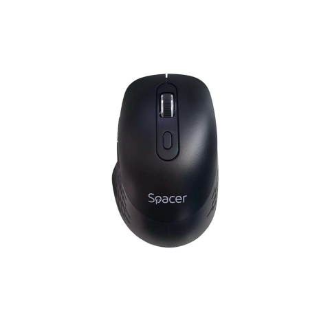 Mouse Spacer, PC sau NB, wireless, 2.4GHz + Bluetooth 5.1, optic, max.1600 dpi, butoane/scroll 6/1,buton ON/OFF, negru,baterii AAAx2 incluse [1]