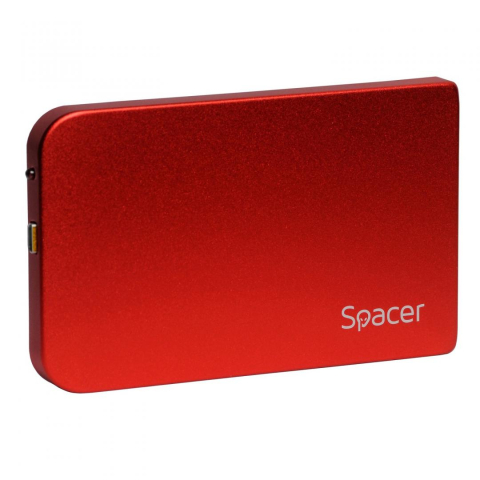 Rack extern HDD/SSD 2.5" Spacer USB 3.0 rosu [1]