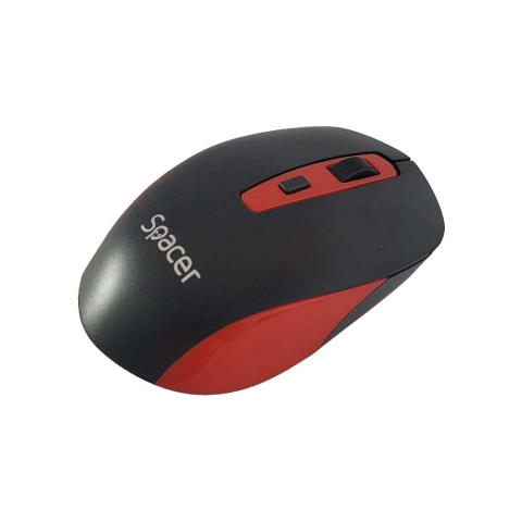SPACER SPMO-WS01-BKRD mouse Universal Ambidextrous RF Wireless Optical 1600 DPI [1]