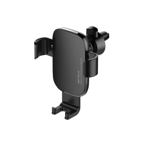 Accesorii Telefoane - Suport auto telefon Gravity Serioux CH03, Material: ABS+ aluminium, mod de instalare: tip cataramă, poziție de fixare: aerisire, culoare: negru, potrivit pentru: telefon mobil