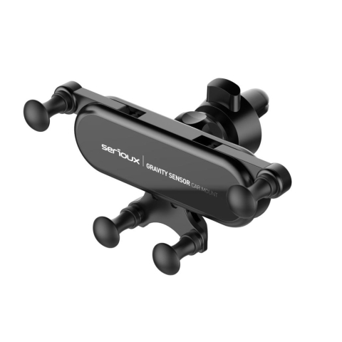 Accesorii Telefoane - Suport auto telefon Gravity Serioux CH04,  Material: ABS, Mod de instalare: tip cataramă, poziție fixă: aerisire, culoare: negru, potrivit pentru: telefon mobil