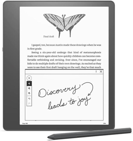 Accesorii Tablete - Tableta ePaper Amazon Kindle Scribe, ecran 10.2", 300 ppi, Premium Pen inclus, 16GB, Wi-Fi (Gri)