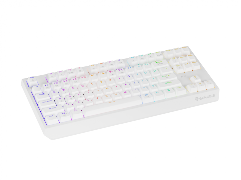 Tastatura gaming mecanica wireless Genesis Thor 230 TKL, iluminare RGB, 87 taste, 11 butoane multimedia, alb [8]