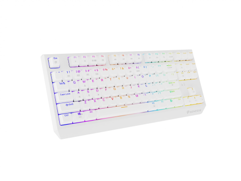 Tastatura gaming mecanica wireless Genesis Thor 230 TKL, iluminare RGB, 87 taste, 11 butoane multimedia, alb [6]
