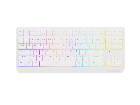 Tastatura gaming mecanica wireless Genesis Thor 230 TKL, iluminare RGB, 87 taste, 11 butoane multimedia, alb [7]