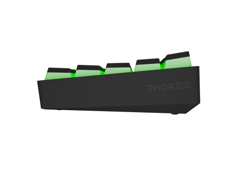 Tastatura gaming mecanica wireless Genesis Thor 660 G2 60% , iluminare RGB, switch-uri Brown, 61 taste, 13 butoane multimedia, negru [3]