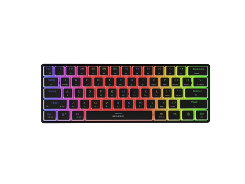 Tastatura gaming mecanica wireless Genesis Thor 660 G2 60% , iluminare RGB, switch-uri Brown, 61 taste, 13 butoane multimedia, negru [1]