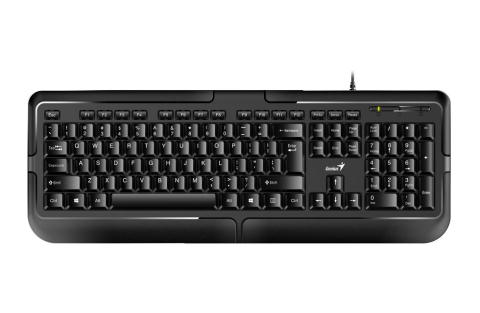 PC, Periferice & Software - Tastatura Genius KB-118 cu fir,104 taste, negru