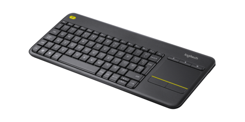 Tastaturi - Tastatura Logitech Wireless Touch Keyboard K400 Plus, Wireless, Negru