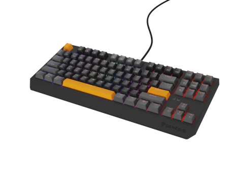 Tastaturi - Tastatura Mecanica Gaming Genesis Thor 230 TKL, RGB, USB, gri