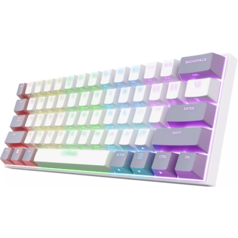 Tastaturi - Tastatura Mecanica Gaming Trust GXT 873 Acira, RGB, Wireless, Alb