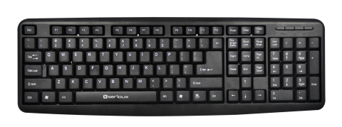 Tastatura Serioux 9400USB, cu fir, US layout, neagra, 104 taste, USB [1]