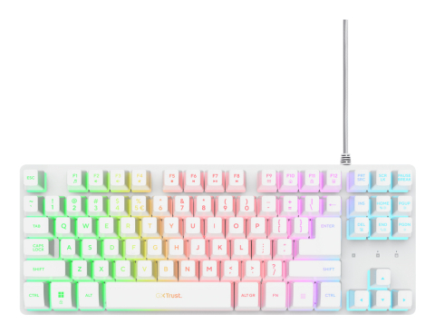 Trust GXT 833W Thado TKL keyboard Gaming USB QWERTY US English White [2]