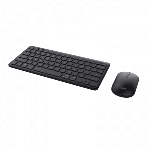 Periferice PC - Trust Kit Wireless keyboard+mouse Lyra, mouse optic, rezolutie maxima 1200 DPI, conectivitate wireless, intefata USB-C, USB-A, negru