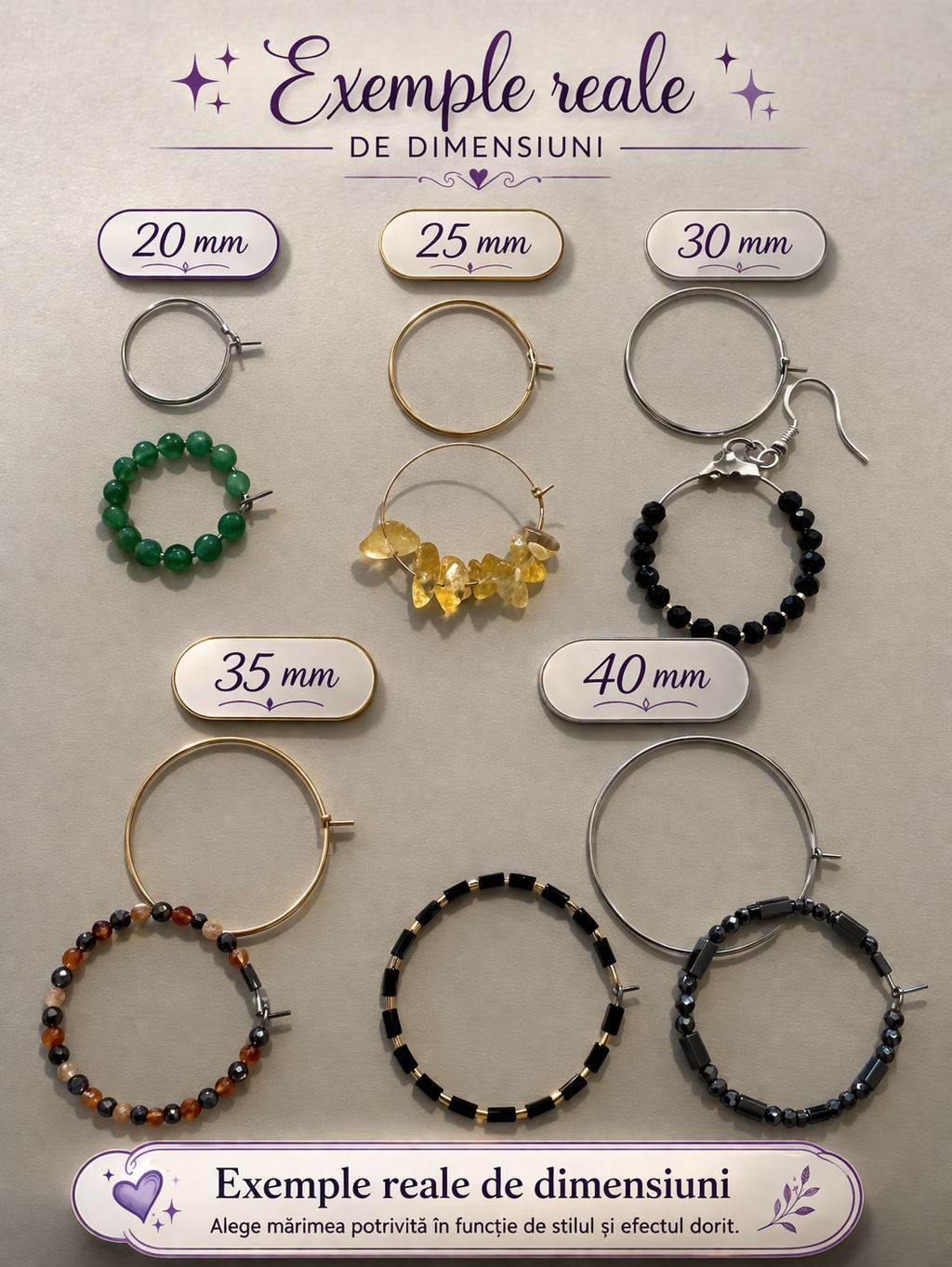 Ghid tortițe cercei – tipuri, dimensiuni și materiale (oțel inoxidabil & argint 925)