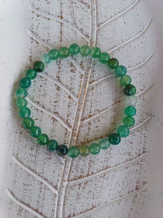 &#128308 Bratara Agat verde si Rubin [3]