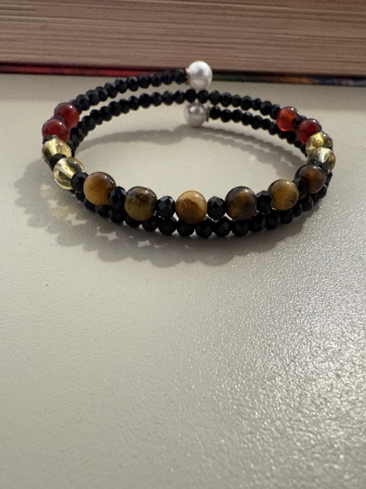 Brățară dublă citrin ochi de tigru carneol [2]