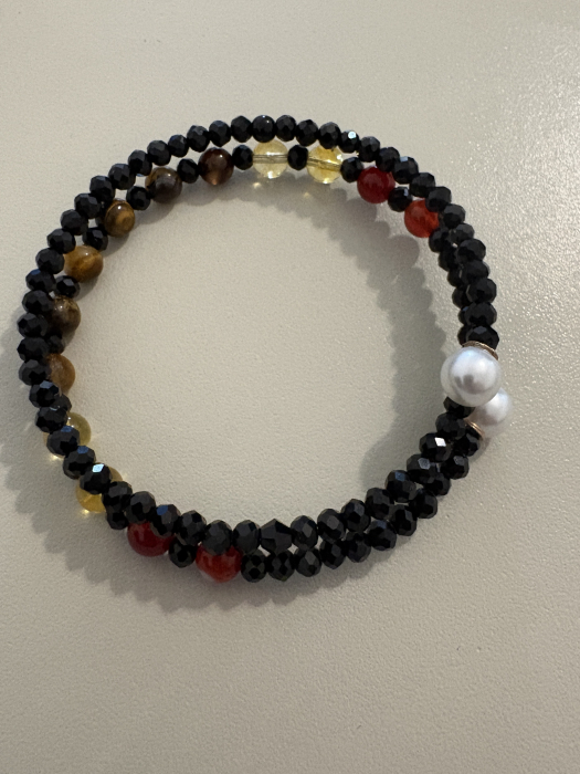 Brățară dublă citrin ochi de tigru carneol [3]