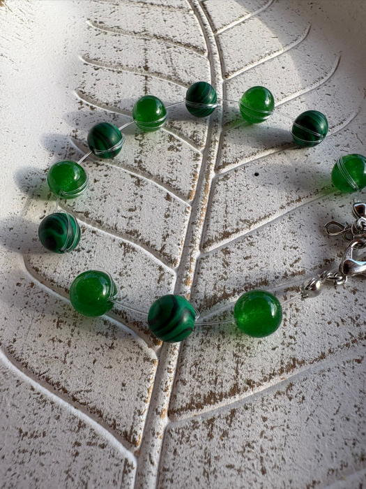 Brățară Malachit & Jad Verde – Echilibru, Abundență & Protecție [5]