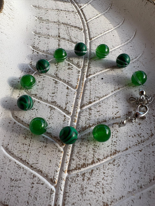 Brățară Malachit & Jad Verde – Echilibru, Abundență & Protecție [4]