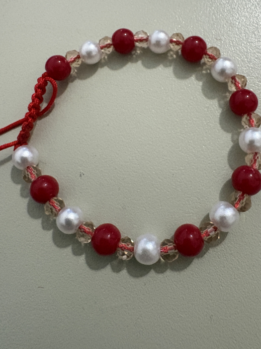 Brățară mărțișor perle cristale [4]