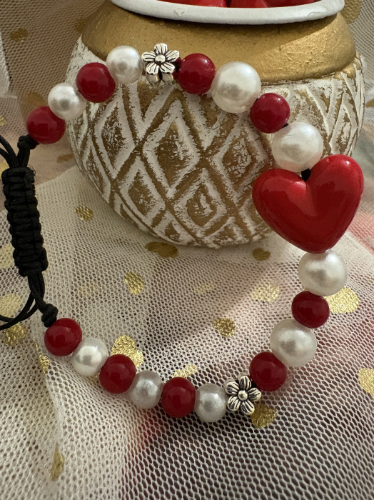 Brățară mărțișor coral perle [2]