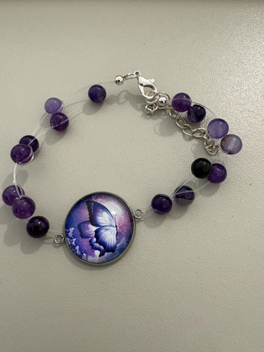 Brățară plutitoare ametist fluture [4]