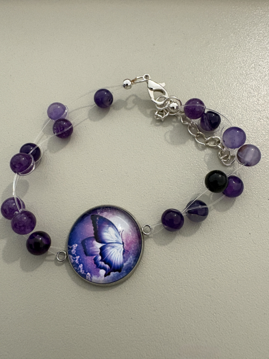 Brățară plutitoare ametist fluture [5]