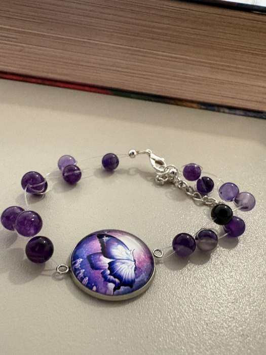 Brățară plutitoare ametist fluture [2]