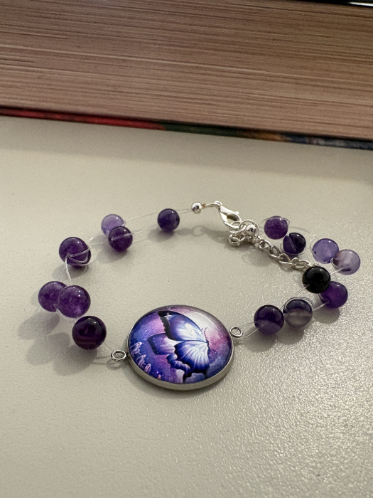 Brățară plutitoare ametist fluture [3]