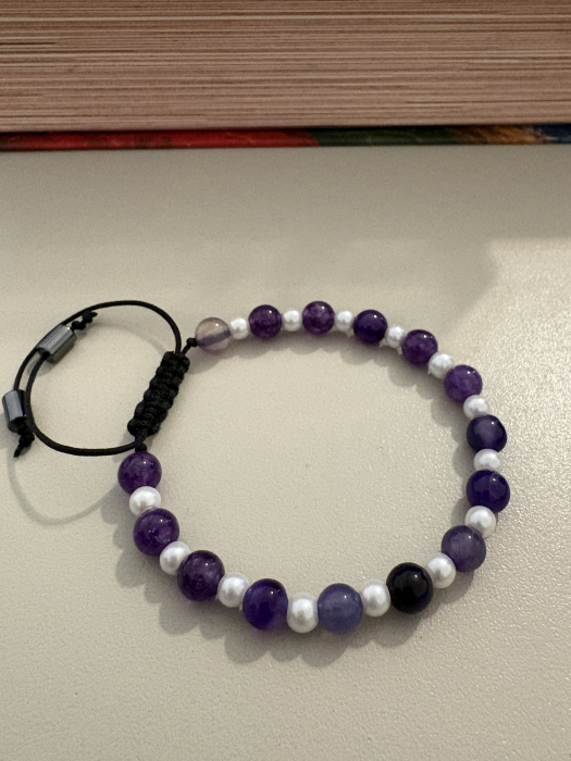 Brățară șnur ametist perle [2]