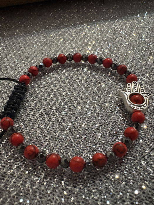 bratara-turcoaz-portocaliu-hematit-hamsa-protectie-echilibru-curaj [2]