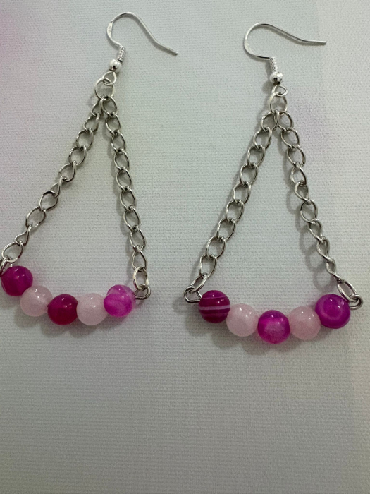 Cercei Agat Roz & Cuarț Roz [3]