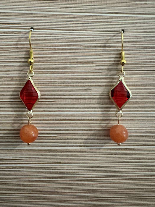 Cercei aventurin portocaliu - energie și stil [3]