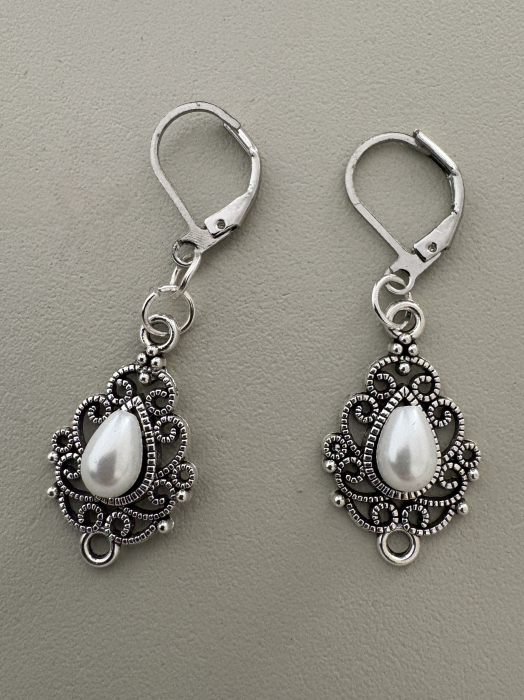 cercei boho perla lacrima [2]