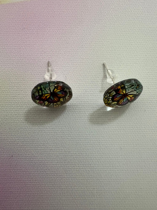 Cercei Cabochon – Aripi de Culoare [1]