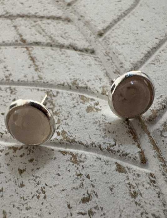 Cercei Cabochon Cuarț Roz [5]