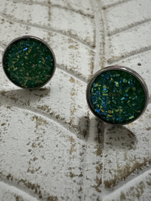 Cercei Cabochon  Green [2]