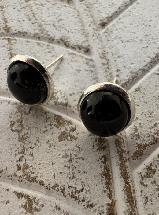 Cercei Cabochon Onix Lucios [2]