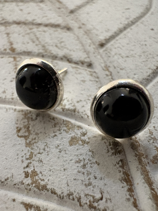 Cercei Cabochon Onix Lucios [3]