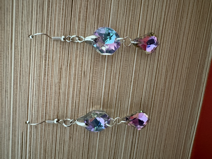 Cercei cristale mov - eleganță și strălucire [4]