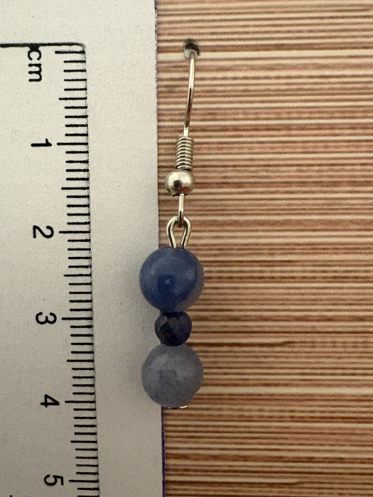 Cercei agat albastru și lapis lazuli – bijuterii handmade cu pietre naturale [3]
